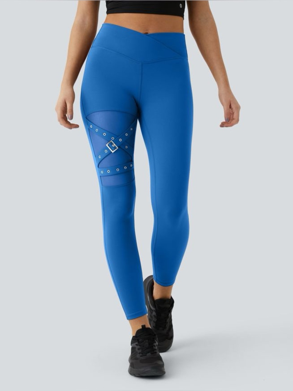 Brand new Halara Bright Blue High-Waist Leggings with Grommet Pocket